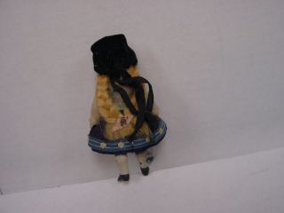 Antique German All Bisque Doll Jointed Arms and Legs Hat 3