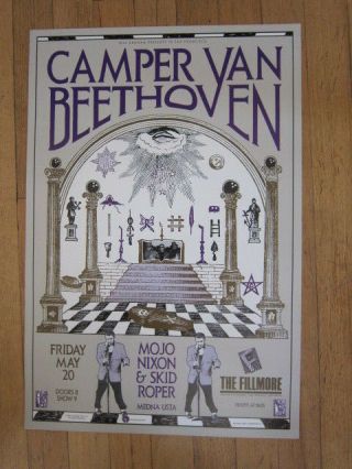 Camper Van Beethoven Mojo Nixon Fillmore Concert Poster 1988