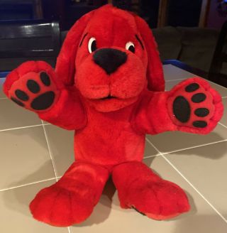 1997 Clifford The Big Red Dog Plush 15” Puppet By Scholastic