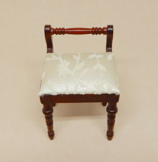 Vintage Mahogany Vanity Dressing Table With Mirror Dollhouse Miniature 1:12 2