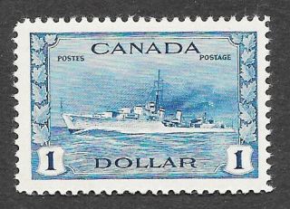 Canada - 1942 War Effort $1 Blue Unhinged Sg 388 (cv £75)