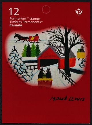 Canada Issue Booklet Mnh Christmas Folk Art,  Maud Lewis,  Winter Sleigh Ride