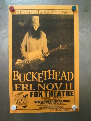 Buckethead Fox Theater Boulder 2005 Show Poster Twist & Shout/the Onion