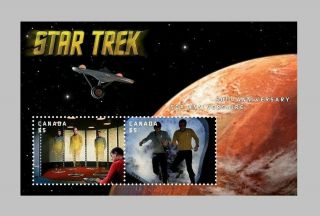 Canada - 2016 - Scott 2922 - Souvenir Sheet - Never Hinged - Star Trek