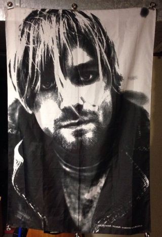 Kurt Cobain Nirvana Nevermind Cloth Fabric Poster Flag Wall Banner 28x42