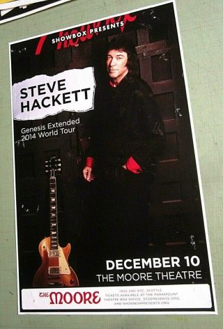 Steve Hackett Genesis Extended 2014 World Tour Seattle Concert Poster