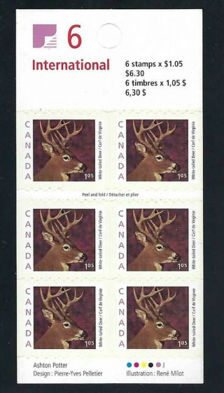 Canada - Booklet - Bk239b - Wildlife Defenitives - White - Tailed Deer.  - 2000