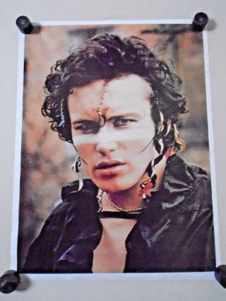 Adam Ant / Carnival Type Poster / Cond.  / 17 1/2 X 23 "