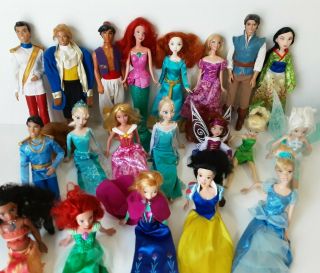 ✨disney Princess Barbie Dolls Bundle/ Light Up & Sing / Rapunzel Etc (h3)