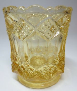 Vintage Imperial Glass Toothpick Holder - Three In One - Topaz Yellow
