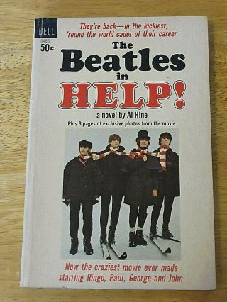Vtg Book Movie Tie In The Beatles In Help By Al Hine Dell 1965 1st Printing