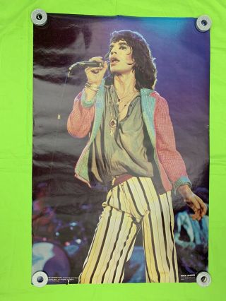 Mick Jagger Poster 1977 Vintage Rolling Stones Poster 35x23