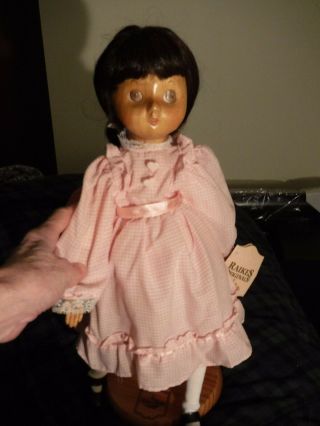 Robert Raikes " Molly " Doll - Hand Carved Doll Face,  And Limbs
