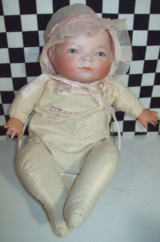 14 " Antique German Bye - Lo Bisque Head Baby Doll By Grace S.  Putnam 1920 