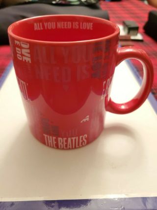 The Beatles - " All You Need Is Love " Red Coffee Mug