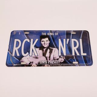 Elvis Presley Metal License Plate " The King Of Rck N 