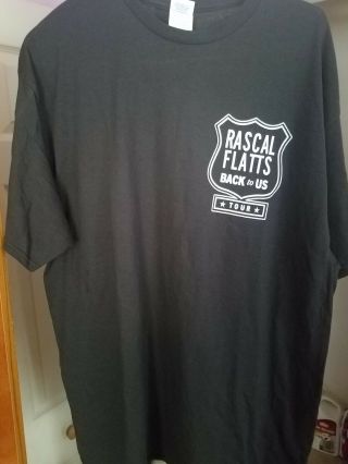 Rascal Flatts Local Crew Shirt.  2018 Back To The Us Tour Black Xl