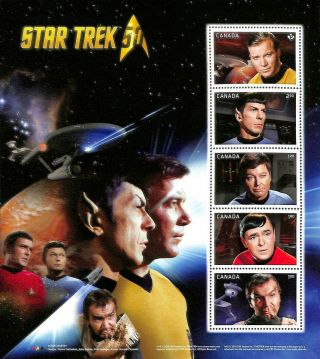 Canada - 2016 - Scott 2912 - Souvenir Sheet - Never Hinged - Star Trek