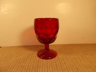 Viking Crystal Georgian Ruby Pattern Water Goblet 5 3/4 " X 3 1/2 "