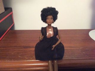 Vintage 1st Black Barbie 1979 Afro Christie Face Out Of Box No Guilt 4 Play Doll