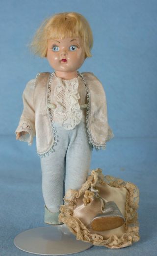 Vintage Vogue Ginny Painted Eye Prince Charming W Pillow & Shoe
