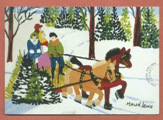 Christmas Greetings Card 2020 From Canada Post - Maud Lewis Paintings