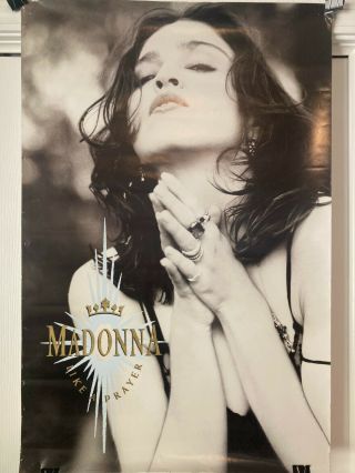 Madonna Like A Prayer Promo Poster 1989 Sire Records Rare Promotional Use Only