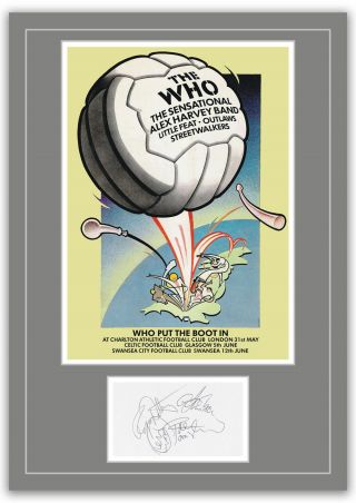 The Who Charlton 1976 Concert Poster And Autographs Memorabilia Poster Unframed