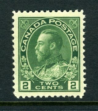 Canada Scott 107e - Nh - 2¢ Green Dry Print Admiral (. 079)