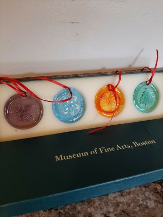 Set Of 4 Christmas Glass Suncatchers Museum Of Fine Arts Boston