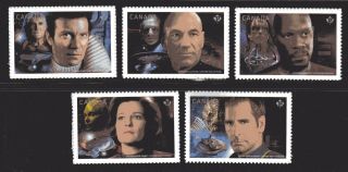 2017 Canada Sc 2986 - 90 Star Trek (year 2) Captains - Five Booklet Stamps M - Nh