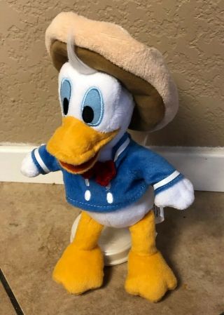 Walt Disney Donald Duck Plush Toy With A Sombrero 11 Inches Tall