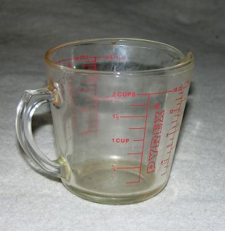 Vintage Pyrex 1 Pint (2 Cup) Measuring Cup From The 70 