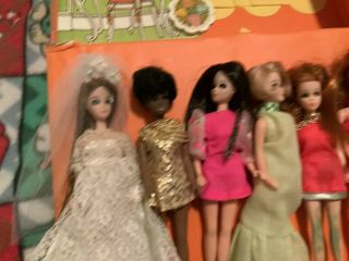 Vintage Dawn And Her Friends Doll Case And 7 Dolls 3