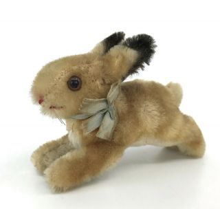 Steiff Hoppy Rabbit Mohair Plush 8cm 3in 1960s No Id Vintage Easter Bunny
