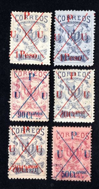 Dominican Republic 1879 Set Of Stamps Mi 21 - 24 Used/mh