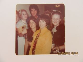 Elvis Presley Vintage Kodak Photo Candid With All The Girls Backstage