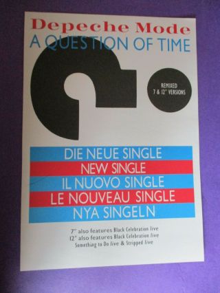 Depeche Mode Promo A5 Flyer A Question Of Time 1986 Uk Mute (poster)