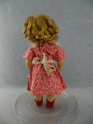 16” vintage hard plastic vinyl jointed Terri Lee Doll w blonde curly wig 1950s, 3