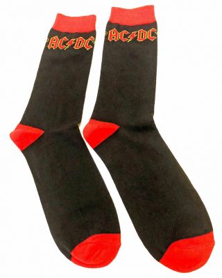 Ac/dc Unisex Ankle Socks: Classic Log (uk Size 7 - 11) 100 Official Merchandise