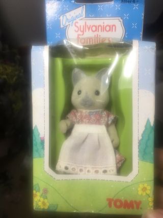Sylvanian Families Vintage Htf Rare Solitaire Siamese Cat Mother Doll Figure