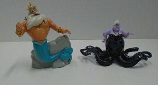 Disney Princess Little Mermaid Ursula King Tritron Heavy Pvc Figures