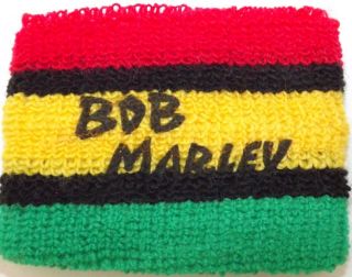 Bob Marley - Old Og Vtg 1980`s Printed Sweatband Wristband