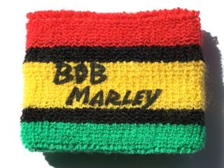 BOB MARLEY - Old OG Vtg 1980`s Printed Sweatband Wristband 2