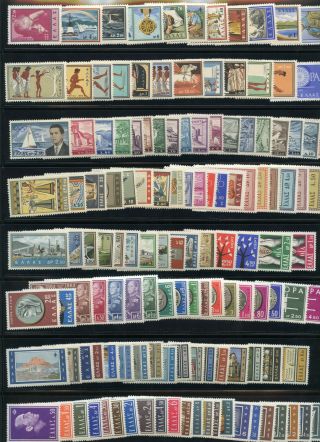 Greece 1960 - 1969,  10 Complete Years,  Full Set Issue Of Stamps,  Mnh,  Lux