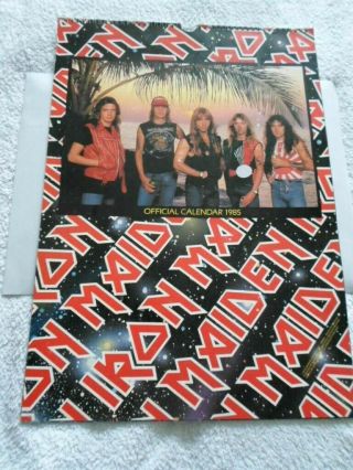 Rare Vintage 1985 Official Iron Maiden Calendar