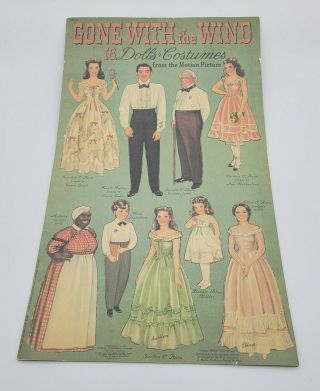 Gone With The Wind Paper Dolls 1990 18 Doll Paper - Doll Book Turner Vintage