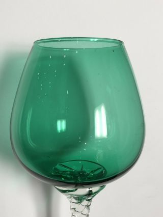 Empoli / Murano Very Tall Twisted Stem Wine Glass 2