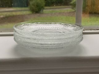 Clear Depression Glass Set Of 4 Saucers Unknown Pattern Clear Sandwich Sh