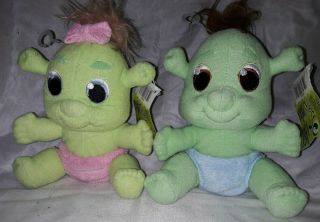 2 Of Dreamworks Shrek The Third Boy And Girl Triplt 6 " Plush Stuffed Toy By Mga